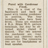 Panel with condenser fixed.