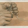 Bending loop in wire.