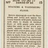 Staining & varnishing floor.