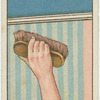Papering a room.