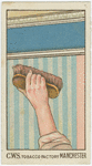 Papering a room.
