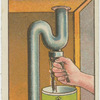 Clogged waste pipe.