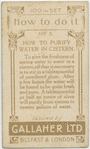 How to purify water in cistern.