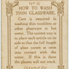 How to wash thin glass.