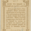 How to make a simple gate latch.
