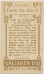 How to extract a splinter.