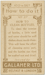How to clean bottles.