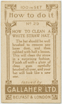 How to clean a white straw hat.
