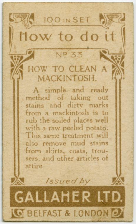 clean a mackintosh