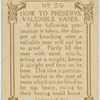 How to preserve valuable vases.