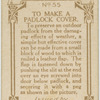 How to make a padlock cover.