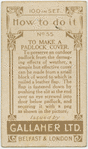 How to make a padlock cover.