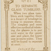 How to separate glass tumblers.