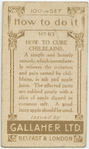 How to cure chilblains.