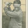 Arthur G. Havers: showing position of hands.  Top of swing (front view).