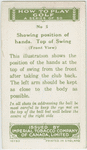 Arthur G. Havers: showing position of hands.  Top of swing (front view).