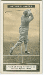 Arthur G. Havers: finish of swing for driver or brassie against wind.