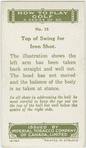Arthur G. Havers: top of swing for iron shot.