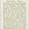 Arthur G. Havers: mashie shot. Stance.