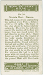 Arthur G. Havers: mashie shot. Stance.