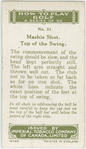 Arthur G. Havers: mashie shot. Top of the swing.