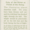 Abe Mitchell: grip of the driver at finish of the swing.