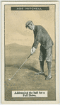 Abe Mitchell: addressing the ball for a full drive.