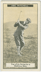 Abe Mitchell: top of the swing for a half-iron shot.