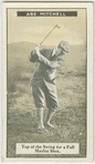 Abe Mitchell: top of the swing in a full mashie shot.