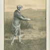 Abe Mitchell: finish of the swing for a full mashie shot.