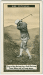 Abe Mitchell: top of the swing for full driving iron shot out of long grass.