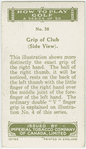 George Duncan: grip of club (side view).