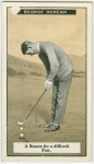 George Duncan: stance for a difficult putt.