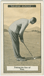 George Duncan: grip and stance for Putting.  Taking the line.