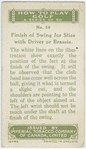 Arthur G. Havers: finish of swing for slice with driver or brassie.