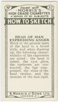 Head of man expressing anger.