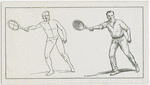 Figure playing tennis.