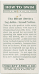 The breast stroke; leg action, second position.