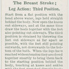 The breast stroke; leg action, third position.