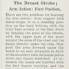The breast stroke; arm action, first position.