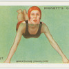 The breast stroke; breathing (inhaling).