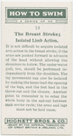 The breast stroke; isolated limb action.