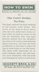 The crawl stroke; the poise.