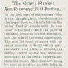 The crawl stroke; arm recovery: first position.