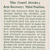 The crawl stroke; arm recovery: third position.