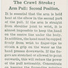 The crawl stroke; arm pull: second position.