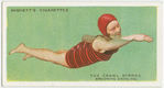 The crawl stroke; breathing (exhaling).
