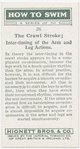 The crawl stroke; inter-timing of the arm and leg actions.