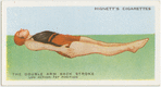 The double arm back stroke; leg action: first position.