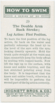 The double arm back stroke; leg action: first position.